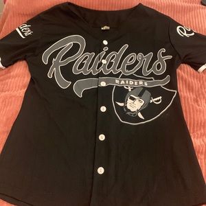 Raiders Jersey black gray and white size M